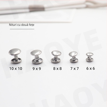 Nalociri din oțel inoxidabil pentru îmbrăcăminte — nituiri cu două fețe și cu o singură față, accesorii metalice DIY