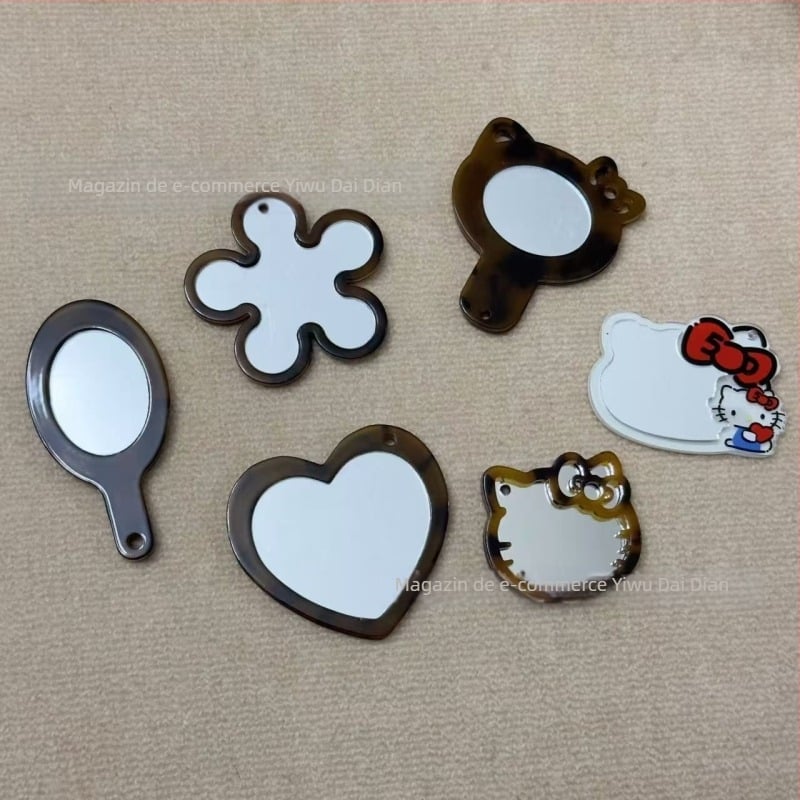 Accesorii din acrilic pentru oglindă cu găuri, DIY mărgele – lanțuri de telefon și cercei handmade