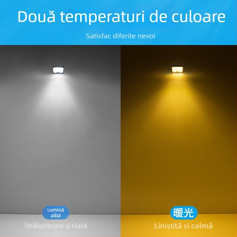 Lampă solară de perete pentru exterior — iluminare decorativă pentru vilă și grădină