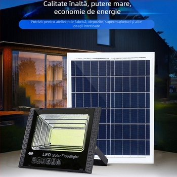 Lumină solară de exterior – lampă de perete LED pentru grădină, IP65, rezistentă la apă, cu telecomandă