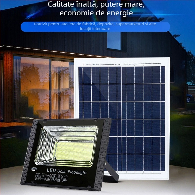Lumină solară de exterior – lampă de perete LED pentru grădină, IP65, rezistentă la apă, cu telecomandă