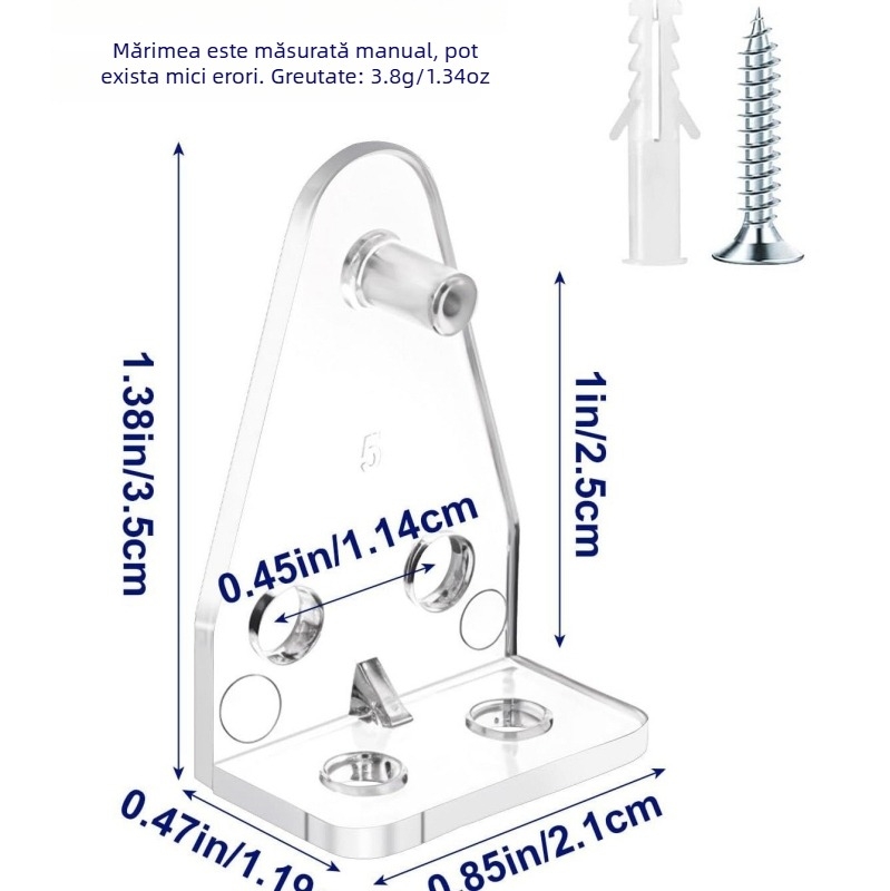 Set de 100 accesorii pentru perdele pentru jaluzele cu lame – cârlige de poziționare și fixare pentru lamele de 1 inch