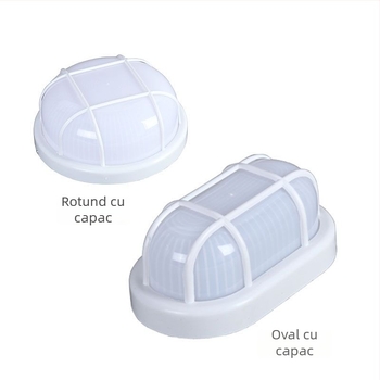 LED lampă de perete, rezistentă la umezeală, design mare rotund-oval, pentru coridor exterior, etanșă, anti-țânțari