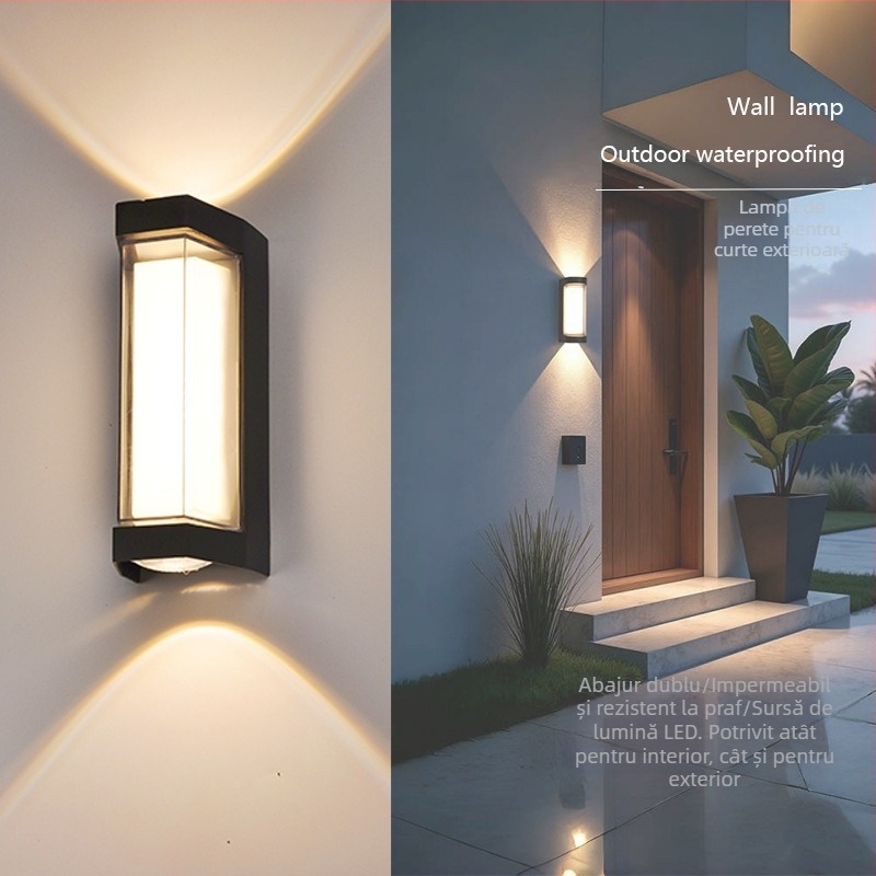 Lampa de perete LED impermeabilă pentru exterior – ultra-luminoasă pentru balcon, intrare, hol, scară și baie