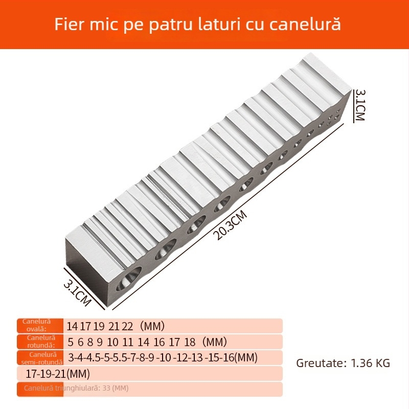 Unelte pentru bijuterii: matriță pentru inele și brățări, nicovală din oțel