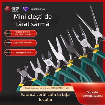 Clește handmade DIY, Clește cu vârf de ac în culoare cerneală, Clește pentru bijuterii, Clește multifuncțional cu nas rotund, Unelte mici pentru înfășurat sârma și mărgele