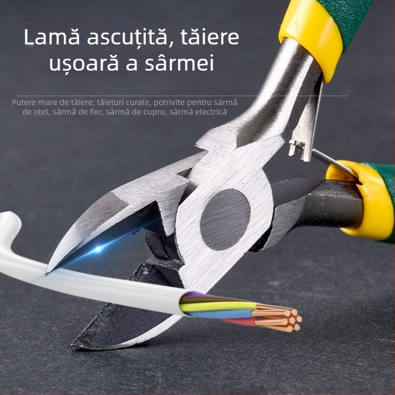 Clește handmade DIY, Clește cu vârf de ac în culoare cerneală, Clește pentru bijuterii, Clește multifuncțional cu nas rotund, Unelte mici pentru înfășurat sârma și mărgele