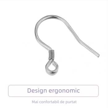 Cărlige pentru cercei din argint S999 – argint pur, cercei semi-fini pentru proiecte DIY bijuterii, accesorii din argint