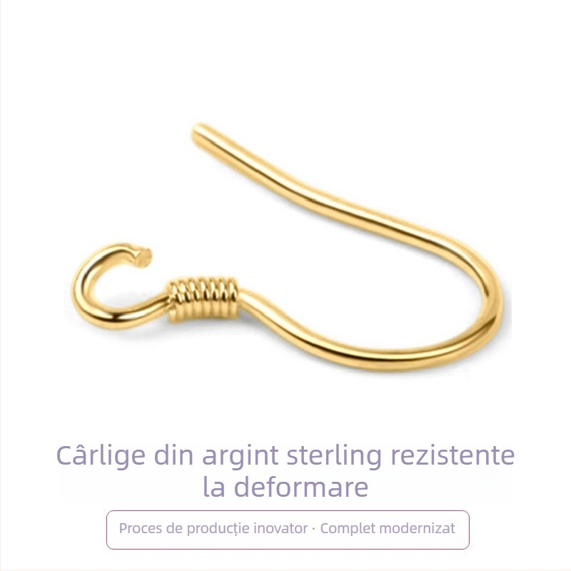 Cărlige pentru cercei din argint S999 – argint pur, cercei semi-fini pentru proiecte DIY bijuterii, accesorii din argint