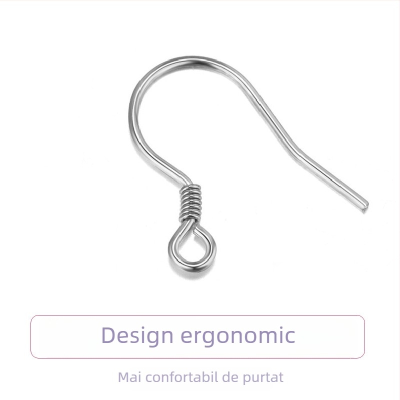 Cărlige pentru cercei din argint S999 – argint pur, cercei semi-fini pentru proiecte DIY bijuterii, accesorii din argint