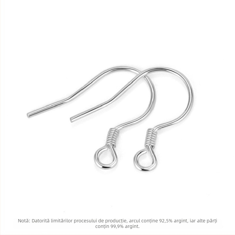 Cărlige pentru cercei din argint S999 – argint pur, cercei semi-fini pentru proiecte DIY bijuterii, accesorii din argint