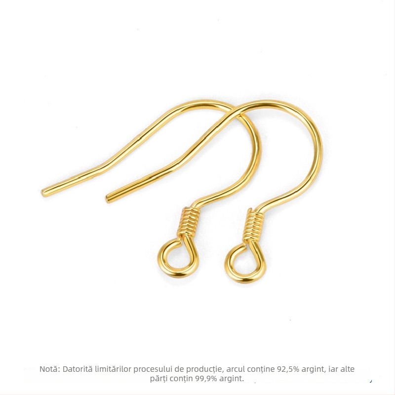 Cărlige pentru cercei din argint S999 – argint pur, cercei semi-fini pentru proiecte DIY bijuterii, accesorii din argint