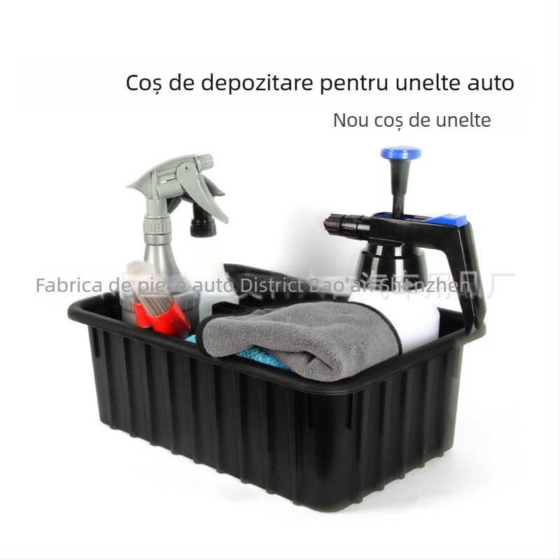 Coș de unelte pentru spălarea mașinii, organizator portabil pentru uneltele de curățare auto