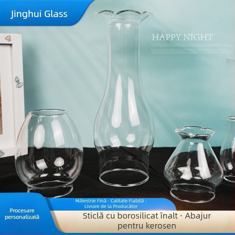 Abajur pentru lampă cu kerosen, abajur aromaterapie, sticlă borosilicat înaltă, design simplu și creativ, decor pentru sufragerie și dining