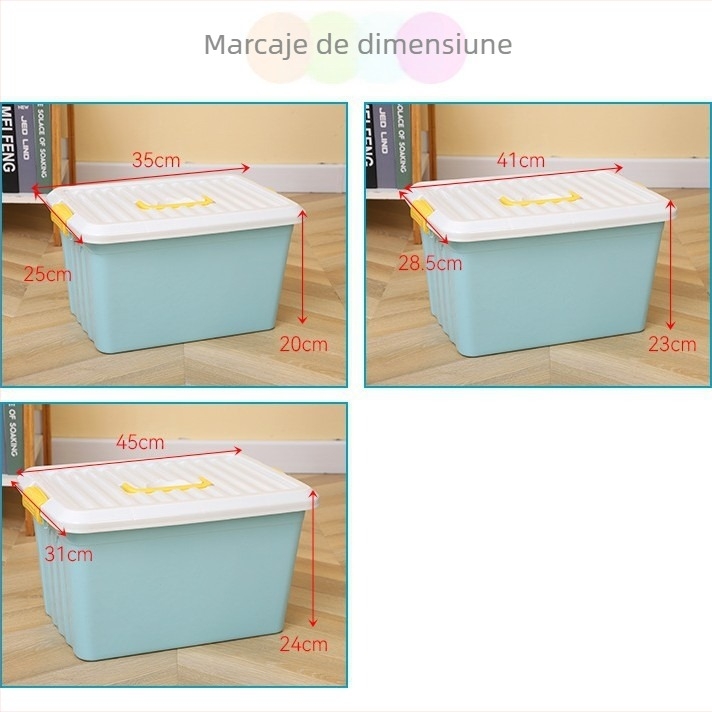 Cutie de depozitare din plastic – organizator casnic portabil pentru haine, obiecte și jucării