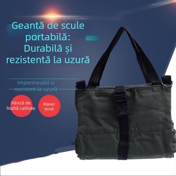 Trusă portabilă de scule pentru electrician, husă de depozitare din țesătură Oxford pentru portbagajul mașinii, pliabilă, cu compartimente multiple