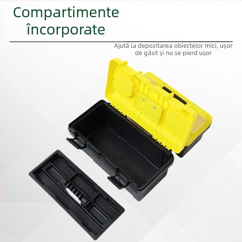 Set cutii pentru unelte, două etaje, robuste și portabile – pentru uz casnic și auto