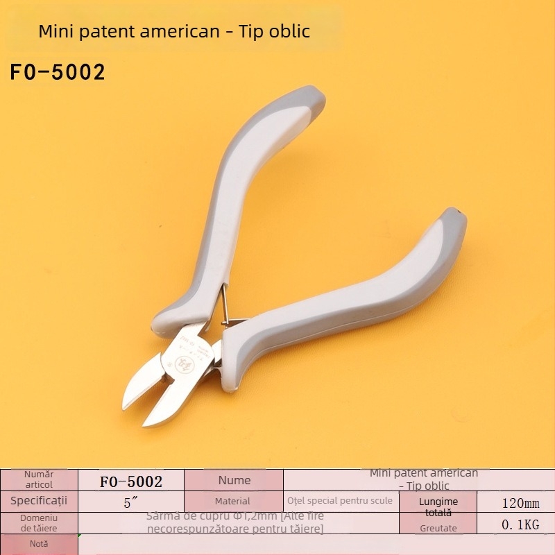 FO-5001 Clește pentru bijuterii, mini, 5 inch, lucrat manual