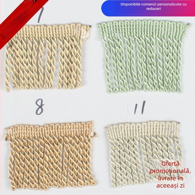 Franjuri de 6,5 cm pentru perdele și textile de casă – accesorii dantelate din poliester