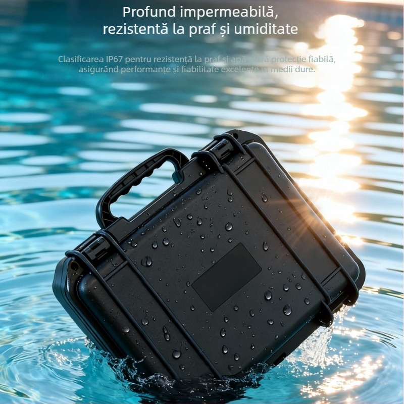 Carcasă de protecție pentru unelte, îmbunătățită, cutie din plastic impermeabilă cu protecții triple și IP67, cutie de depozitare pentru instrumente de precizie, turnată prin injecție
