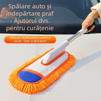Mop de spălat auto cu mâner curbat și peri moi