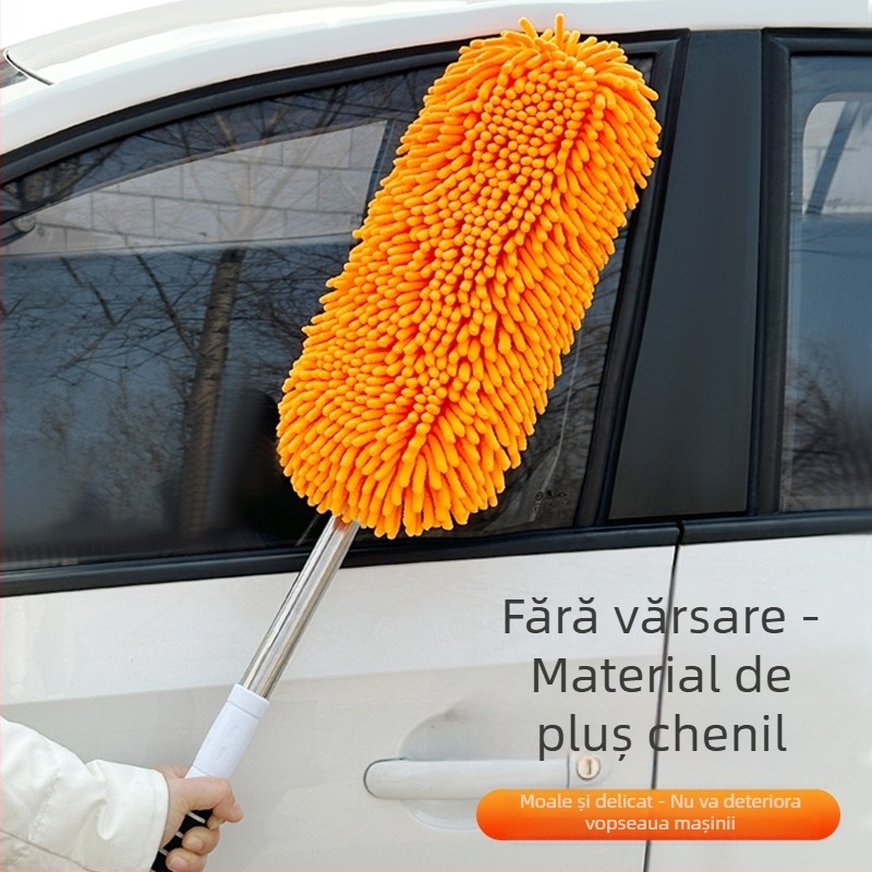 Mop de spălat auto cu mâner curbat și peri moi