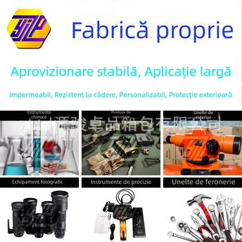 Cutie de scule din plastic PP rezistentă la șocuri, portabilă pentru instrumente și echipament, spațiu de depozitare pentru accesorii hardware și instrumente de măsurare/testare