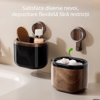Raft de depozitare cu ventuză pentru prosoape de față, montat pe perete, baie