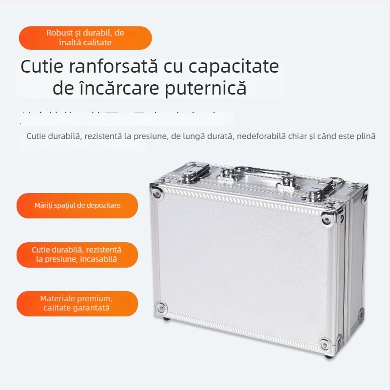 Cutie pentru unelte din aliaj de aluminiu, cu capac superior și inferior separate