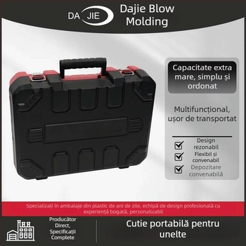 Cutie de scule din plastic, capacitate mare, portabilă, pentru uz casnic și auto
