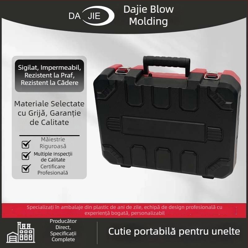 Cutie de scule din plastic, capacitate mare, portabilă, pentru uz casnic și auto