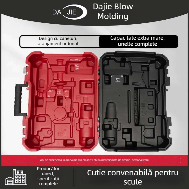 Cutie de scule din plastic, capacitate mare, portabilă, pentru uz casnic și auto