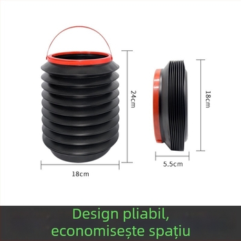Coș de gunoi pentru mașină, cu design telescopic și pliere, recipient portabil pentru portbagaj