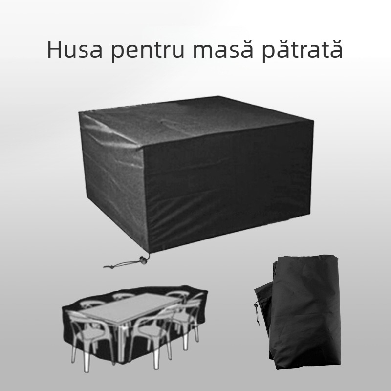 Husă impermeabilă pentru masă pătrată din Oxford, pentru mobilier, curte și grădină