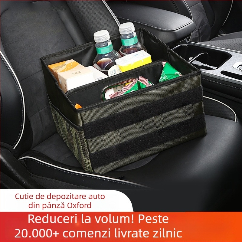 Organizator portbagaj auto, țesătură Oxford groasă, pliabil, cu mâner, 20L
