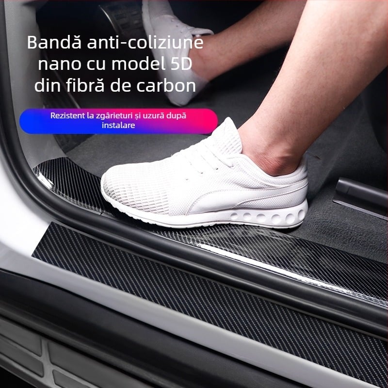 K5D model carbon pentru praguri auto — bandă de prag fără cusături pentru uși și portbagaj