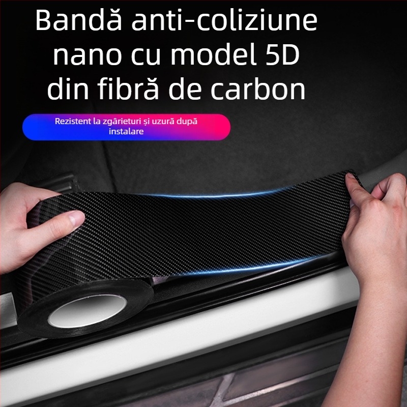 K5D model carbon pentru praguri auto — bandă de prag fără cusături pentru uși și portbagaj