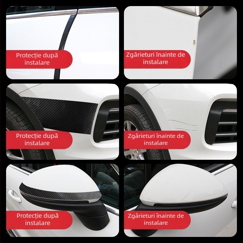 K5D model carbon pentru praguri auto — bandă de prag fără cusături pentru uși și portbagaj