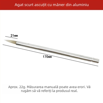 Instrument pentru întreținerea bijuteriilor și lustruirea metalelor, cu mâner din aluminiu și vârf de agăt, pentru lustruire (aur, argint, cupru, oțel inoxidabil)