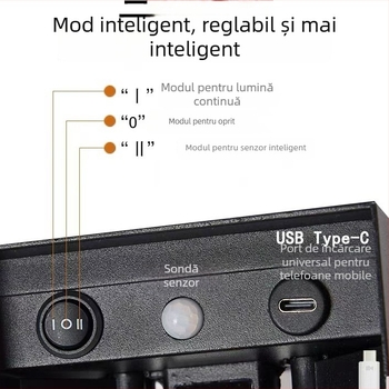 Lampa de perete cu încărcare prin inducție, suport magnetic, fără găuri și cabluri, veioză de noptieră pentru hoteluri și dormitoare