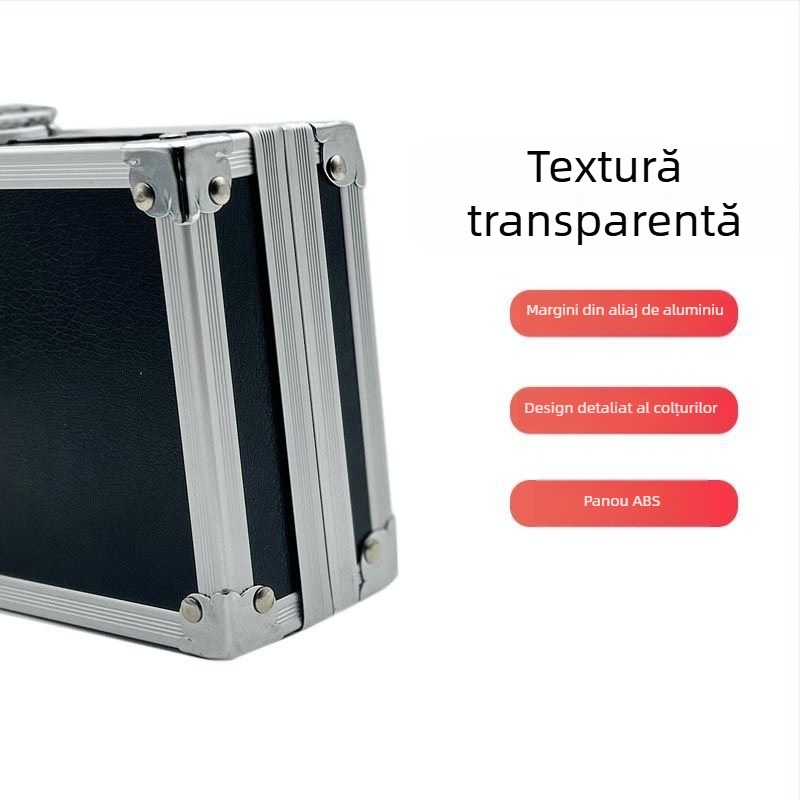 Cutie de scule din aliaj de aluminiu, neagră, multifuncțională, pentru călătorii în aer liber