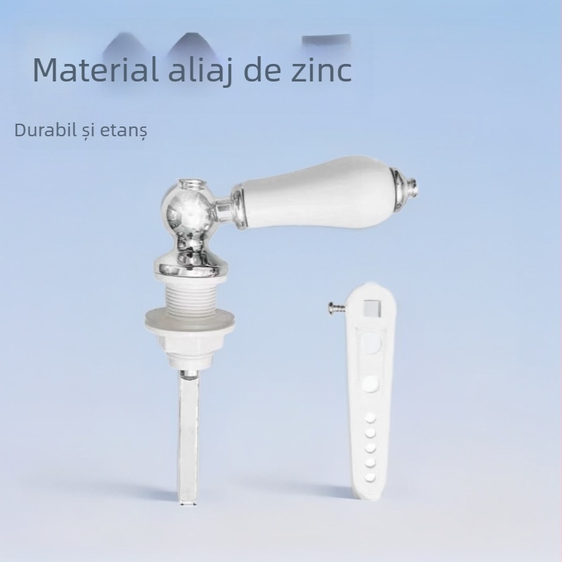 Cheie ceramică pentru toaletă, accesorii pentru rezervor din aliaj de zinc și mâner ceramic pentru rezervor