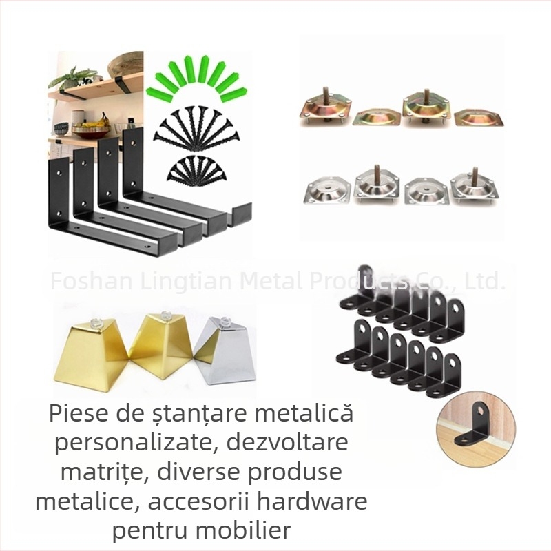 Piese metalice pentru ștanțare, dezvoltare de matrițe, o varietate de produse metalice, accesorii pentru mobilier, mostre conform desenelor, sertare de depozitare pentru dulapuri
