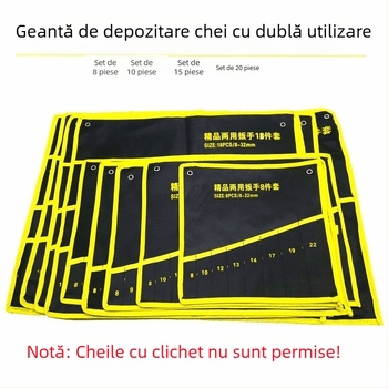 Geantă portabilă pentru organizarea uneltelor – rolă de depozitare pentru chei și unelte pentru reparații auto