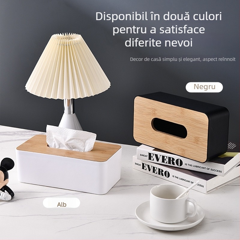 Cutie din plastic pentru șervețele, aspect luxos, mare dimensiune, potrivită pentru sufragerie și birou
