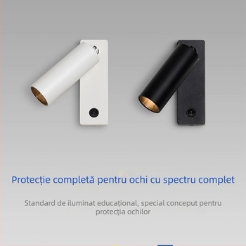 Lampa de perete cu spectru complet pentru protecția ochilor, lampă de citit reglabilă lângă pat pentru living, dormitor și birou, LED creativ