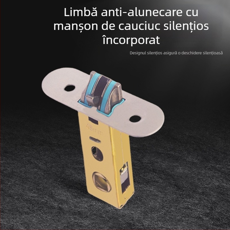 Mecanism magnetic de încuire pentru uși din lemn, cu limbă unică, universal pentru baie, bucătărie și încăperi