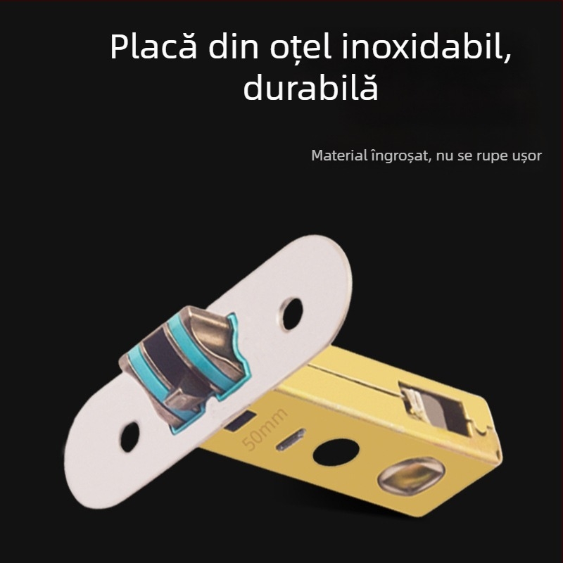 Mecanism magnetic de încuire pentru uși din lemn, cu limbă unică, universal pentru baie, bucătărie și încăperi