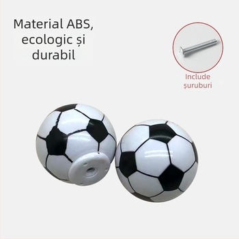 Mâner pentru mobilier din ABS plastic, formă de fotbal, design minimalist, pentru sertare și uși de dulap.