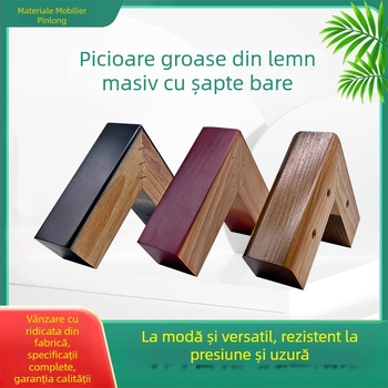 Picioare din lemn masiv în stil nordic, cu suporturi drepte și în formă de L pentru dulapuri, canapele, măsuțe de cafea și paturi